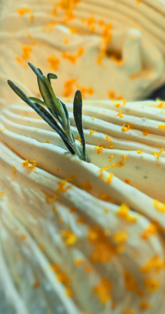Acacia Honey, Rosemary & Orange Zest gelato