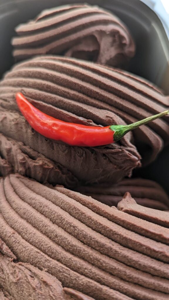 Chocolate chilli gelato