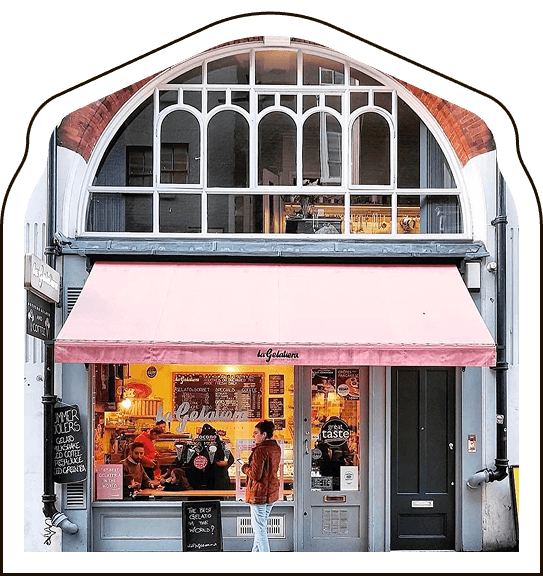La Gelatiera gelato shop in Covent Garden, London