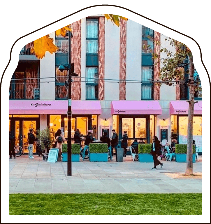 La Gelatiera gelato shop in East Village Stratford, London