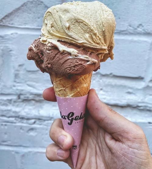 Award winning gelato in cone