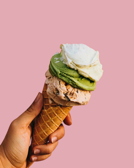 Award winning gelato in cone