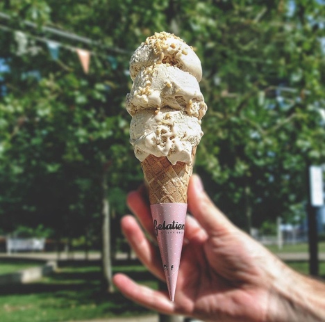 Award winning gelato in cone