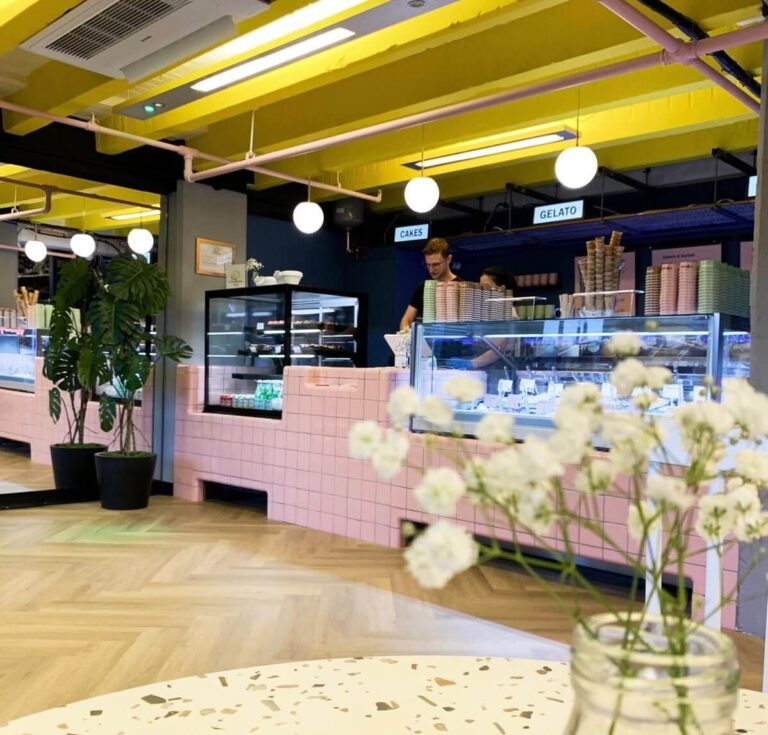 La Gelatiera gelato shop in Oxo Tower, London
