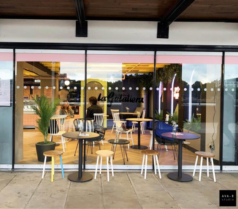 La Gelatiera gelato shop in Oxo Tower, London